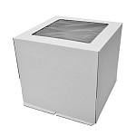 Коробка для торта 350*350*350 с ОКНОМ гофро из трех частей