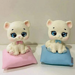 Фигурка из шоколадной глазури " Котенок на подушке " в ассортименте