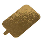 Подложка (сольерка) для пирожных с держателем золото 100*65 толщина 0,8 мм 1шт GWDH100x65 (0.8)