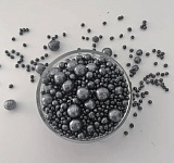 Декор воздушный рис в темном шоколаде серебро 50 гр (2-11 мм)