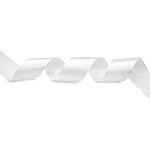 Лента атласная белая (01) ширина 5см  длина 22,86 м