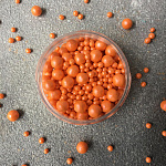 Шарики сахарные Абрикос 50 гр микс d3мм, 6мм, 7,5мм 