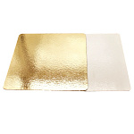 Подложка тонкая двусторонняя золото/белая 250*250 мм толщина 0,8 мм