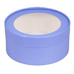 Коробка для зефира и печенья круглая с окном ЛАВАНДОВАЯ 160*70 арт070405