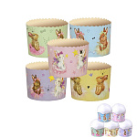 Форма для кулича "Зайчики" D70 H85 мм 5 шт