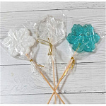 Карамельный топпер "Снежинка" диаметр 5 см цвет в асс. 