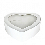 Коробка для зефира СЕРДЦЕ БЕЛАЯ 215*180*35 арт071210