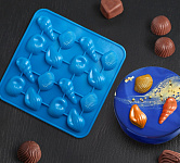 Форма для шоколада «Ракушки», 17,3×17,3 см, 16 ячеек (3,4*2,5 см) 2581335