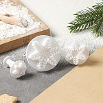 Набор плунжеров кондитерских Доляна «Снег», 3 шт: 6/5/4 см 3608838