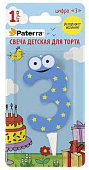 Свеча детская для торта, цифра 3, 1 шт. в упаковке, 401-524