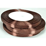 Лента атласная коричневая ширина 6 мм, длина 33 м 3137