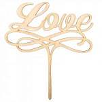 Топпер Love с завитком большой