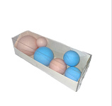 Набор шаров из шоколадной глазури розово-голубой 6 шт 