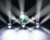 Светодиод белый 3 см с батарейкой 1 шт 1270058/1270054