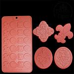 Форма силиконовая для шоколада Пасхальный декор 21*21*5 см