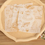 Бумага упаковочная для бенто-торта 180*180 мм "Париж" 10 шт