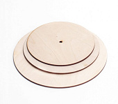 Подложка деревянная с отверствием 8 мм , диаметр 180 мм, толщина 3 мм