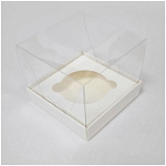 Коробка на 1 капкейк Премиум с прозрачной крышкой 100*100*120 040145