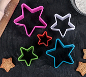 Набор форм из пластика для печенья Звезда 5 шт 114617