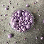 Шарики сахарные Сирень 100 гр микс d3мм, 6мм, 7,5мм 