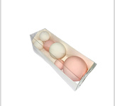 Набор шаров из шоколадной глазури Бело-розовый 6 шт