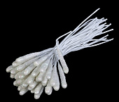 Тычинки серебристые односторонние 40 шт 207-1