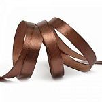 Лента атласная коричневая ширина 12 мм длина 33 м арт3137