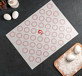 Армированный коврик для макаронс с разметкой 40*30 см 2957158