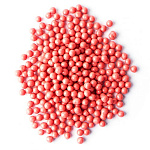 Посыпка кукурузные шарики в белом шоколаде с ароматом клубники 3-4 мм 100 гр