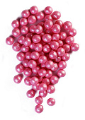 Рис воздушный в глазури (шарики малиновые) 12-13 мм 50 гр арт 221