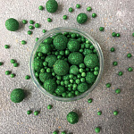 Шарики сахарные Сверкающий Изумруд 50 гр микс d3мм, 6мм, 7,5мм 