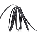 Лента атласная черная (160) ширина 3 мм, длина 100 м