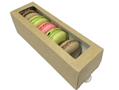 Коробка для 6 макарун Крафт 180*55*55 мм ECO MB6