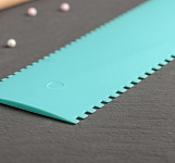 Шпатель кондитерский «Полосы», двойной,пластик 25,3×7,7×0,3 см 4314198