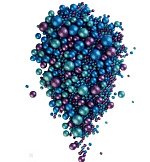 Рис воздушный в глазури Блеск (синий,голубой,фиолетовый) 2-12 мм 50 гр арт 734