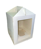 Коробка под кулич с ложементом 160*160*200 белая 020806