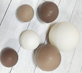 Набор шаров из шоколадной глазури Тауп 6 шт 