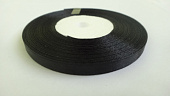 Лента атласная черная ширина 6 мм, длина 33 м