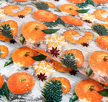 Бумага упаковочная тишью «Мандарины», 50*66 см 1 лист 2291000