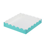 Коробка для пряников и печенья ТИФФАНИ с прозрачной крышкой 155*155*35 мм 080472