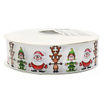 Лента репсовая "Команда Санта Клауса" ширина 25 мм длина 22,86 м арт 7730110