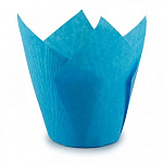 Капсулы бумажные "Тюльпаны" голубые 50/90 10 шт