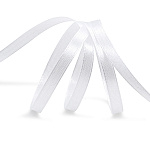 Лента атласная белоснежная (001) ширина 6 мм, длина 22,86 м