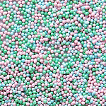 Посыпка шарики голубо-зелено-розовые 2 мм 50 гр