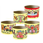 Форма для кулича "Городец" D124 H100 мм 5шт (400-450гр)