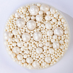 Драже рис воздушный «Жемчужный Микс Белый №1» 0,6 кг 100447