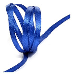 Лента атласная синяя ширина 3 мм, длина 91,44 м, арт3162