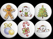 Сахарные медальки Новогодние игрушки d 27 мм 5 шт 61229