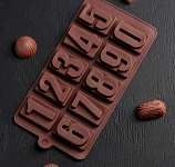 Форма для шоколада «Цифры», 20*11 см, 10 ячеек 4293912