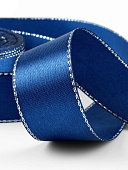 Лента атласная синяя «Серебряные нити», 25 мм × 23 ± 1 м 5091278